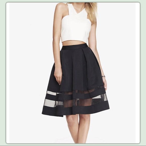 Express Dresses & Skirts - EXPRESS Black Fit & Flair Skirt